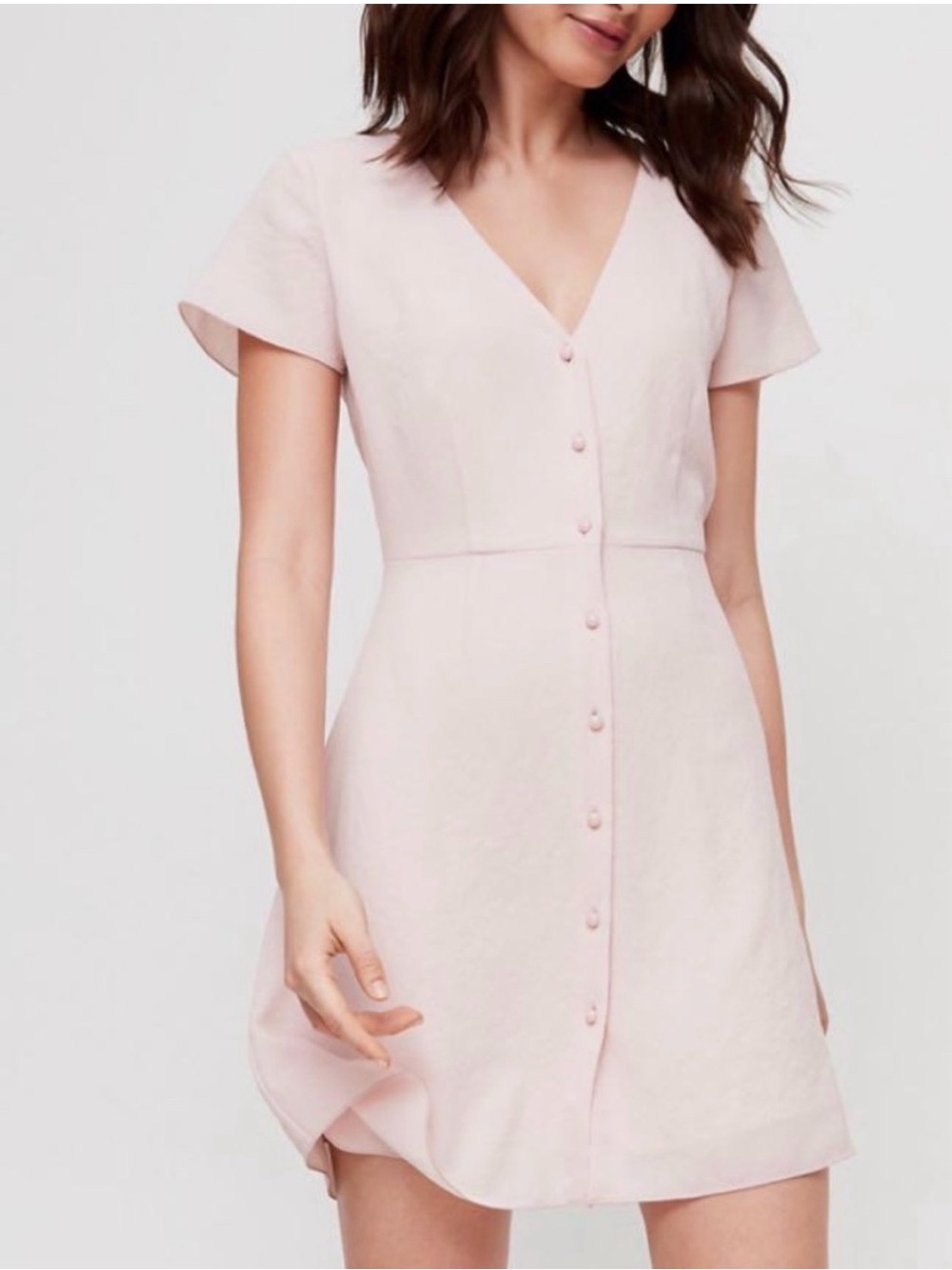 Aritzia Wilfred Nazaire Dress - Light Pink